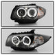 LED Halo Black Projector Headlights <br>08-11 BMW 128i 135i 11 BMW 1 Series M