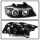 LED Halo Black Eyebrow Bulb Projector Headlights <br>06-08 BMW 3-Series