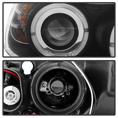 LED Halo Black Eyebrow Bulb Projector Headlights <br>06-08 BMW 3-Series