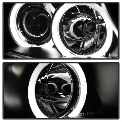 LED Halo Black Eyebrow Bulb Projector Headlights <br>06-08 BMW 3-Series