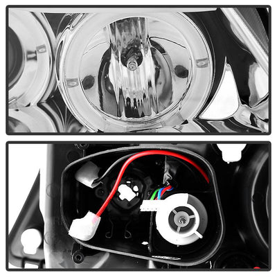 LED Halo Chrome Eyebrow Bulb Projector Headlights <br>06-08 BMW 3-Series