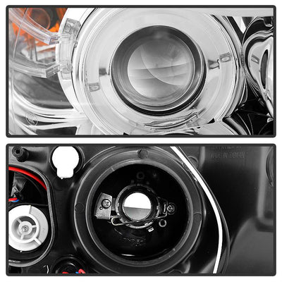LED Halo Chrome Eyebrow Bulb Projector Headlights <br>06-08 BMW 3-Series