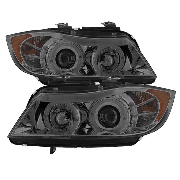 LED Halo Smoke Eyebrow Bulb Projector Headlights <br>06-08 BMW 3-Series
