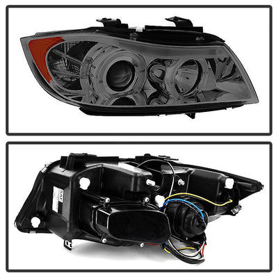 LED Halo Smoke Eyebrow Bulb Projector Headlights <br>06-08 BMW 3-Series