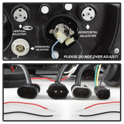 LED Halo Black Projector Headlights <br>96-02 BMW Z3