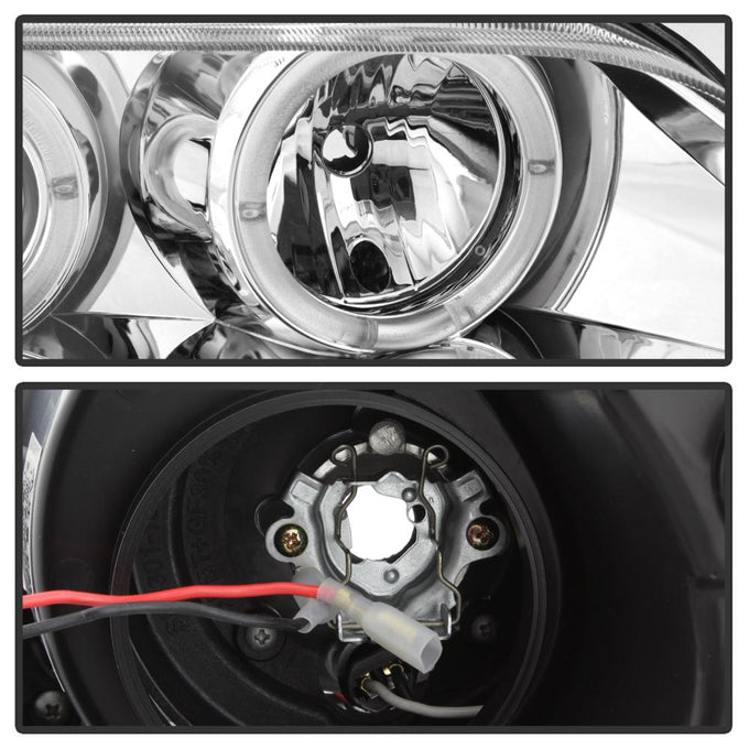LED Halo Chrome Projector Headlights <br>96-02 BMW Z3