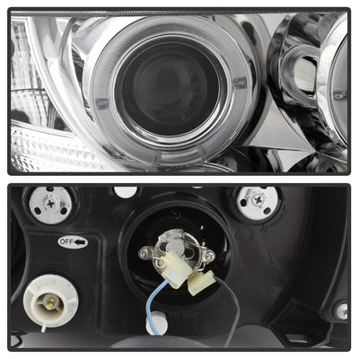 LED Halo Chrome Projector Headlights <br>96-02 BMW Z3