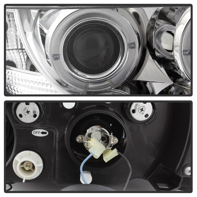 LED Halo Chrome Projector Headlights <br>96-02 BMW Z3