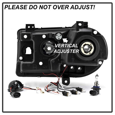 LED Halo Black Projector Headlights <br>05-10 Chrysler 300
