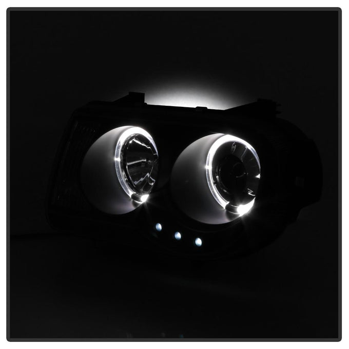 LED Halo Black Projector Headlights <br>05-10 Chrysler 300