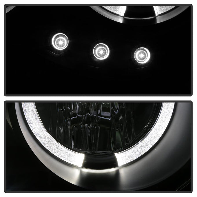 LED Halo Black Projector Headlights <br>05-10 Chrysler 300