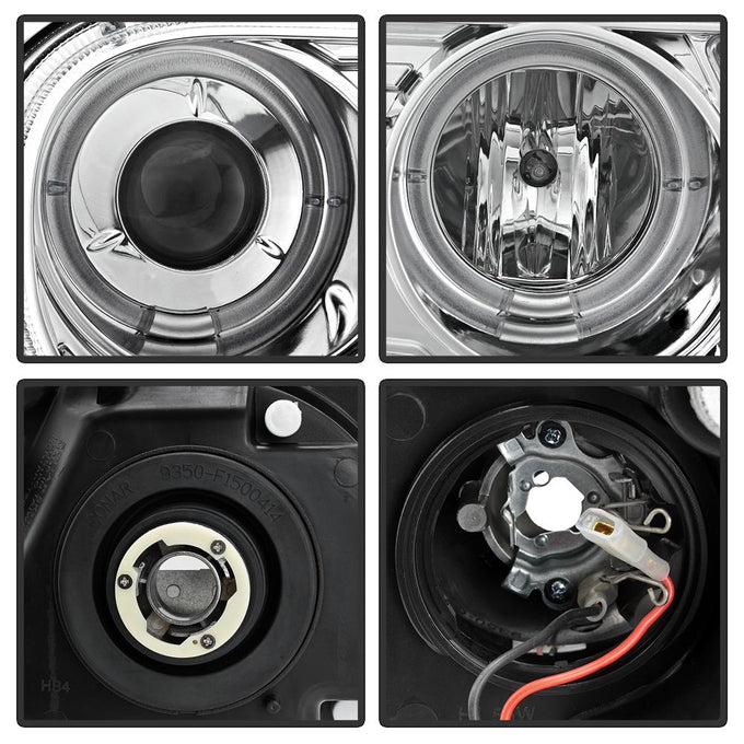 LED Halo Chrome Projector Headlights <br>05-10 Chrysler 300