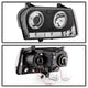LED Halo Black Projector Headlights <br>05-08 Chrysler 300