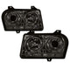 LED Halo Smoke Projector Headlights <br>05-08 Chrysler 300