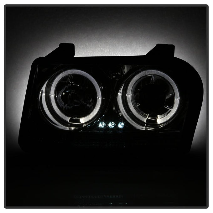 LED Halo Smoke Projector Headlights <br>05-08 Chrysler 300
