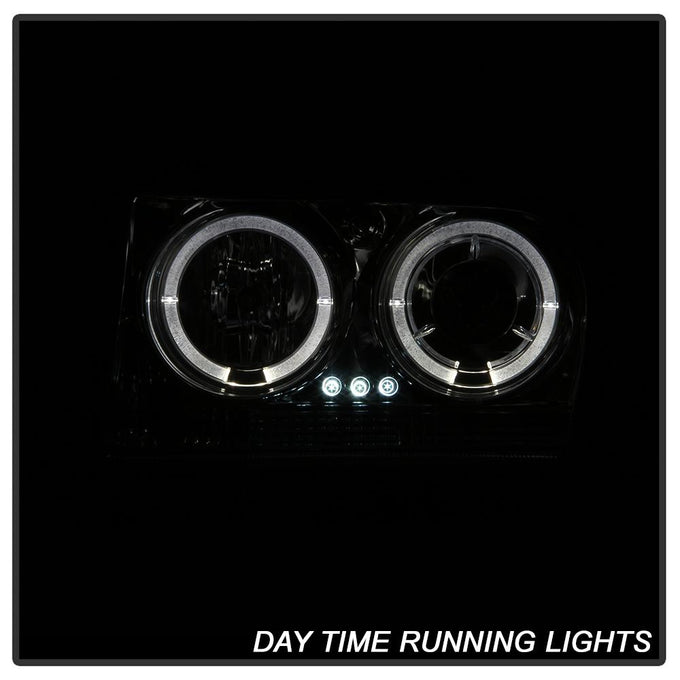 LED Halo Smoke Projector Headlights <br>05-08 Chrysler 300