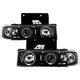 LED Halo Black Projector Headlights <br>95-05 Chevrolet Astro 95-05 GMC Safari