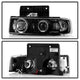 LED Halo Black Projector Headlights <br>95-05 Chevrolet Astro 95-05 GMC Safari