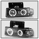 LED Halo Black Projector Headlights <br>95-05 Chevrolet Astro 95-05 GMC Safari