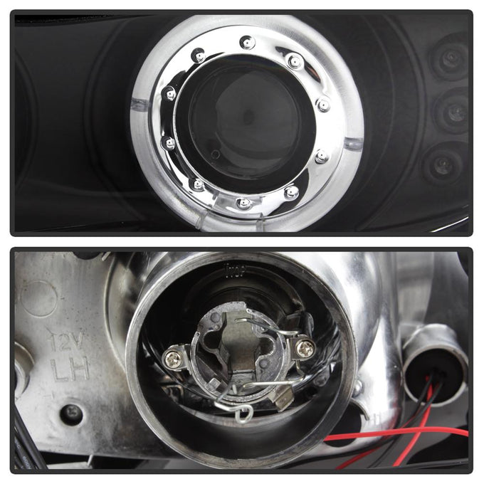 LED Halo Black Projector Headlights <br>98-02 Chevrolet Camaro