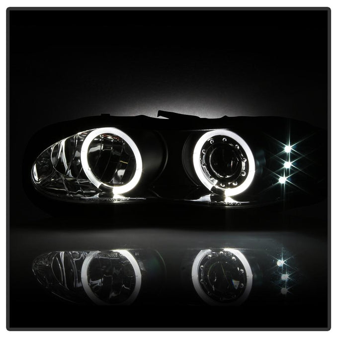 LED Halo Black Projector Headlights <br>98-02 Chevrolet Camaro