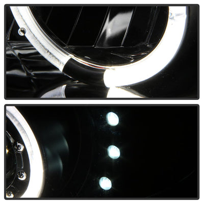 LED Halo Black Projector Headlights <br>98-02 Chevrolet Camaro