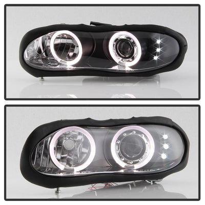 LED Halo Black Projector Headlights <br>98-02 Chevrolet Camaro