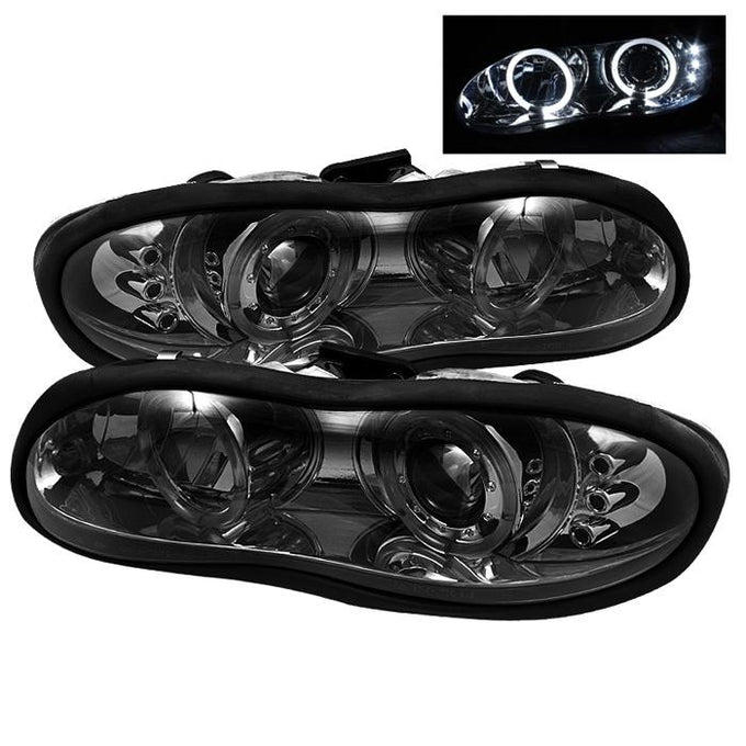 LED Halo Smoke Projector Headlights <br>98-02 Chevrolet Camaro