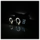 LED Halo Black Projector Headlights <br>95-99 Chevrolet Cavalier