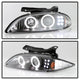 LED Halo Black Projector Headlights <br>95-99 Chevrolet Cavalier