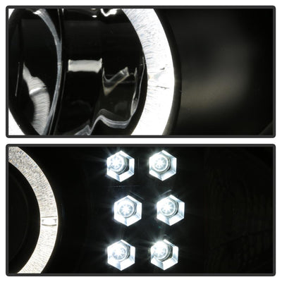 LED Halo Black Projector Headlights <br>95-99 Chevrolet Cavalier