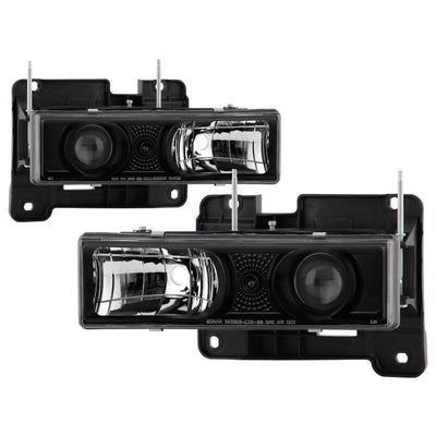 Black Projector Headlights <br>88-99 Chevy C/K-Series/ Suburban, Tahoe Yukon