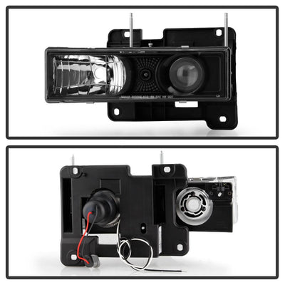 Black Projector Headlights <br>88-99 Chevy C/K-Series/ Suburban, Tahoe Yukon