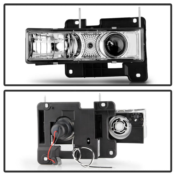 Chrome Projector Headlights <br>88-99 Chevy C/K-Series/ Suburban, Tahoe Yukon