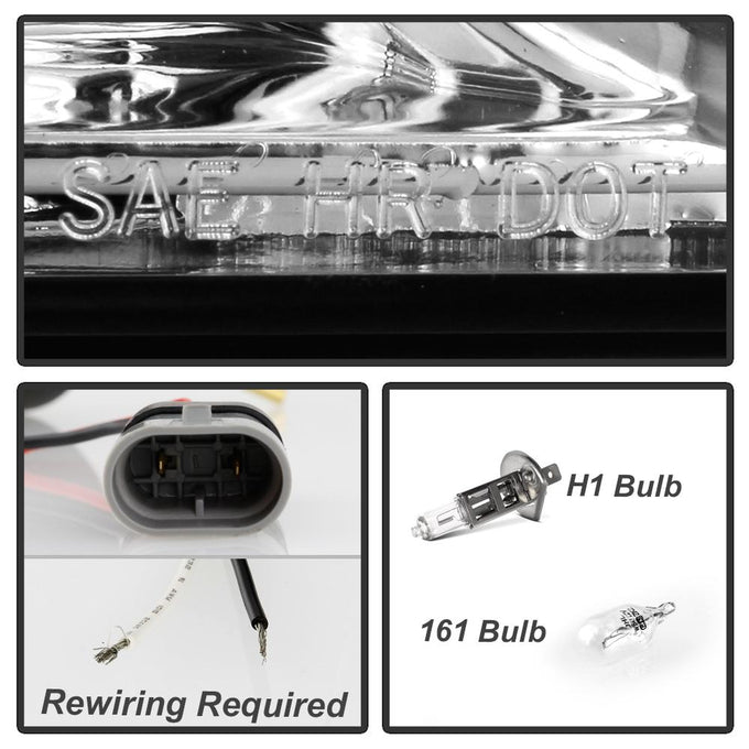 Chrome Projector Headlights <br>88-99 Chevy C/K-Series/ Suburban, Tahoe Yukon