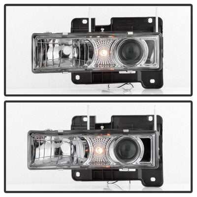 Chrome Projector Headlights <br>88-99 Chevy C/K-Series/ Suburban, Tahoe Yukon