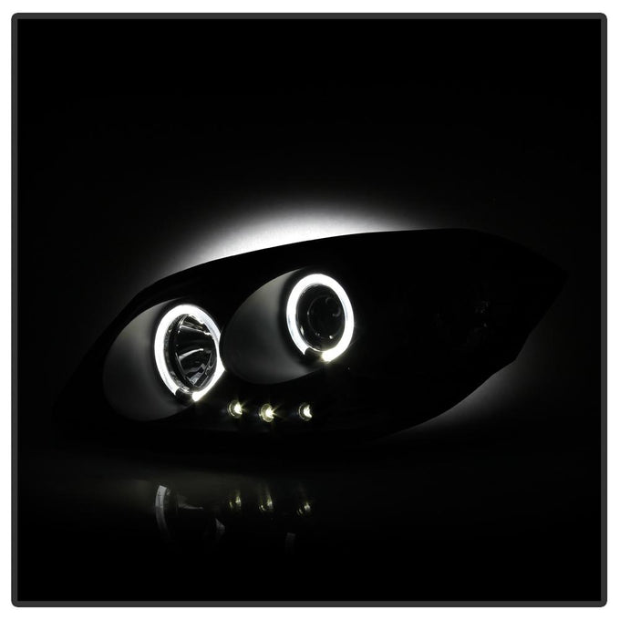 LED Halo Black Projector Headlights <br>99-06 GMC Sierra 1500-3500, Yukon