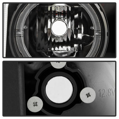 LED Halo Black Projector Headlights <br>99-06 GMC Sierra 1500-3500, Yukon, 2007 Classic