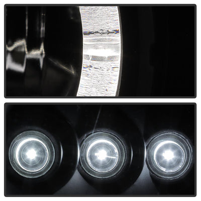LED Halo Black Projector Headlights <br>99-06 GMC Sierra 1500-3500, Yukon, 2007 Classic