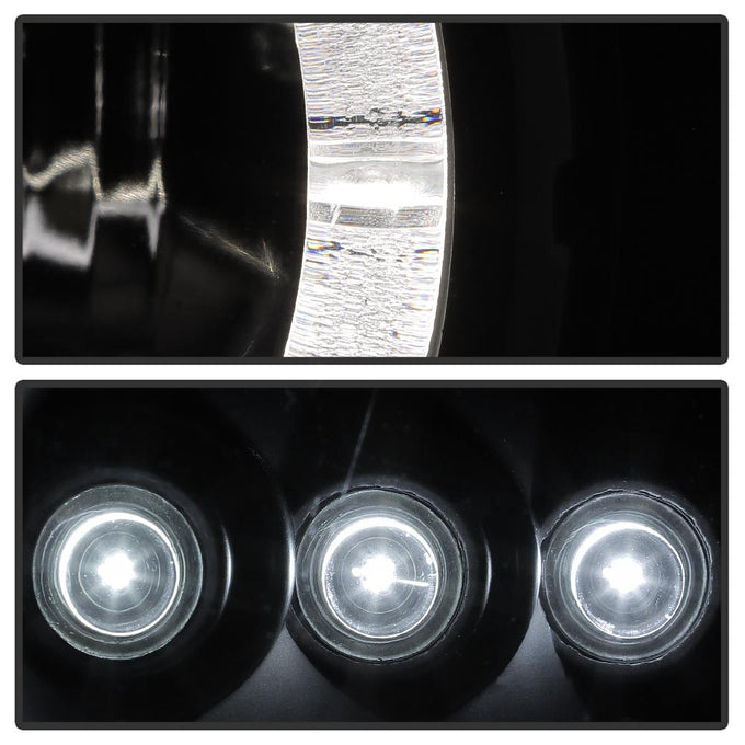 LED Halo Black Projector Headlights <br>99-06 GMC Sierra 1500-3500, Yukon, 2007 Classic
