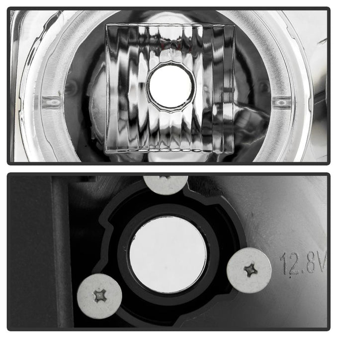 LED Halo Chrome Projector Headlights <br>99-06 GMC Sierra 1500-3500, Yukon, 2007 Classic