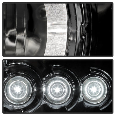 LED Halo Chrome Projector Headlights <br>99-06 GMC Sierra 1500-3500, Yukon, 2007 Classic