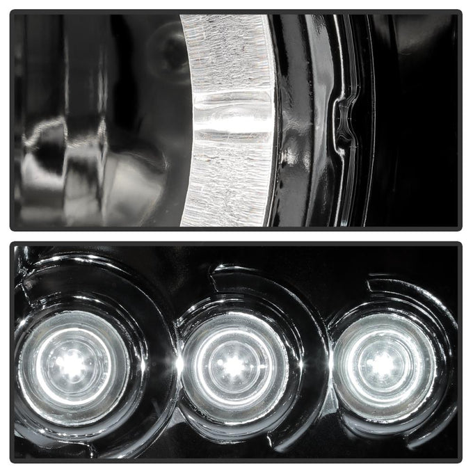 LED Halo Chrome Projector Headlights <br>99-06 GMC Sierra 1500-3500, Yukon, 2007 Classic