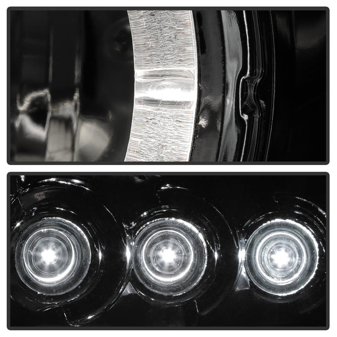 LED Halo Smoke Projector Headlights <br>99-06 GMC Sierra 1500-3500, Yukon, 2007 Classic