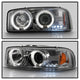 LED Halo Smoke Projector Headlights <br>99-06 GMC Sierra 1500-3500, Yukon, 2007 Classic