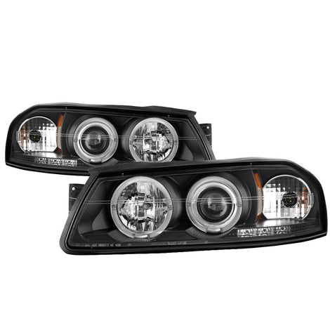 LED Halo Black Projector Headlights <br>00-05 Chevrolet Impala