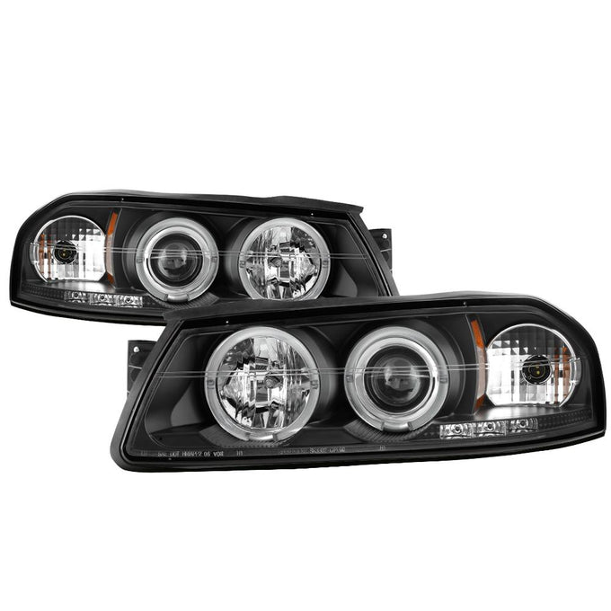 LED Halo Black Projector Headlights <br>00-05 Chevrolet Impala