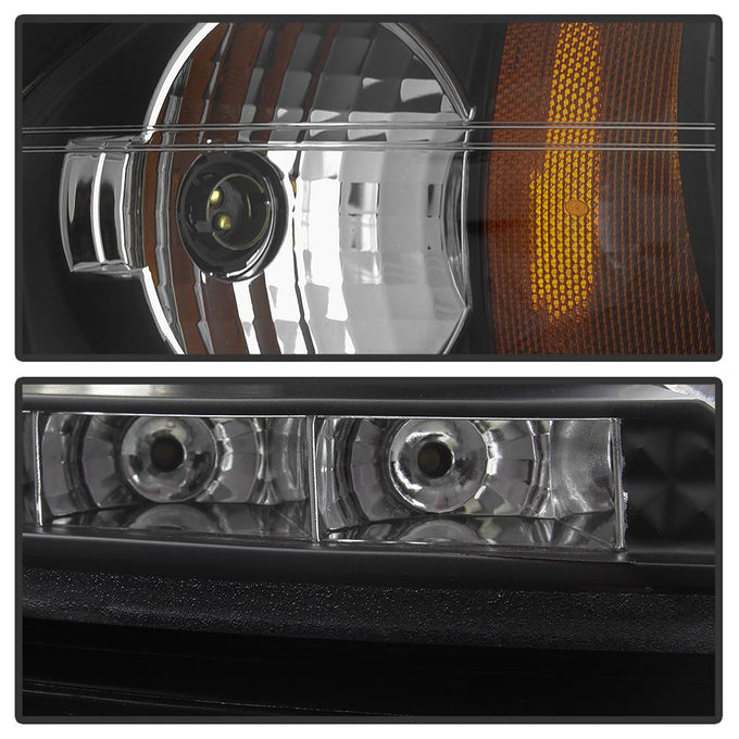 LED Halo Black Projector Headlights <br>00-05 Chevrolet Impala