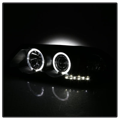 LED Halo Black Projector Headlights <br>00-05 Chevrolet Impala