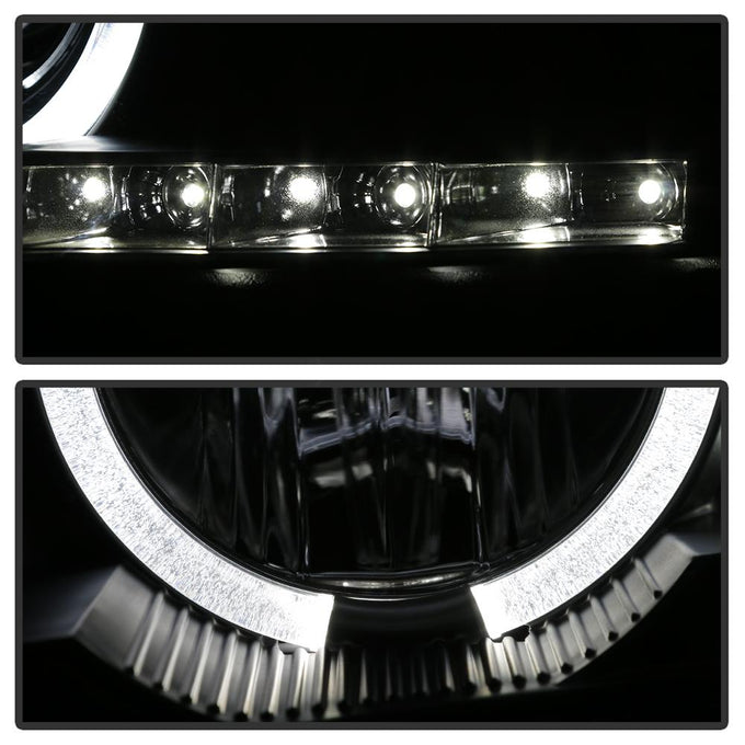 LED Halo Black Projector Headlights <br>00-05 Chevrolet Impala
